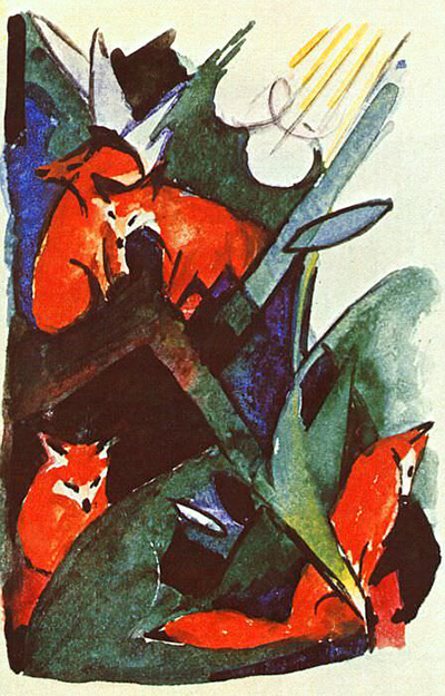 Vier Füchse Franz Marc